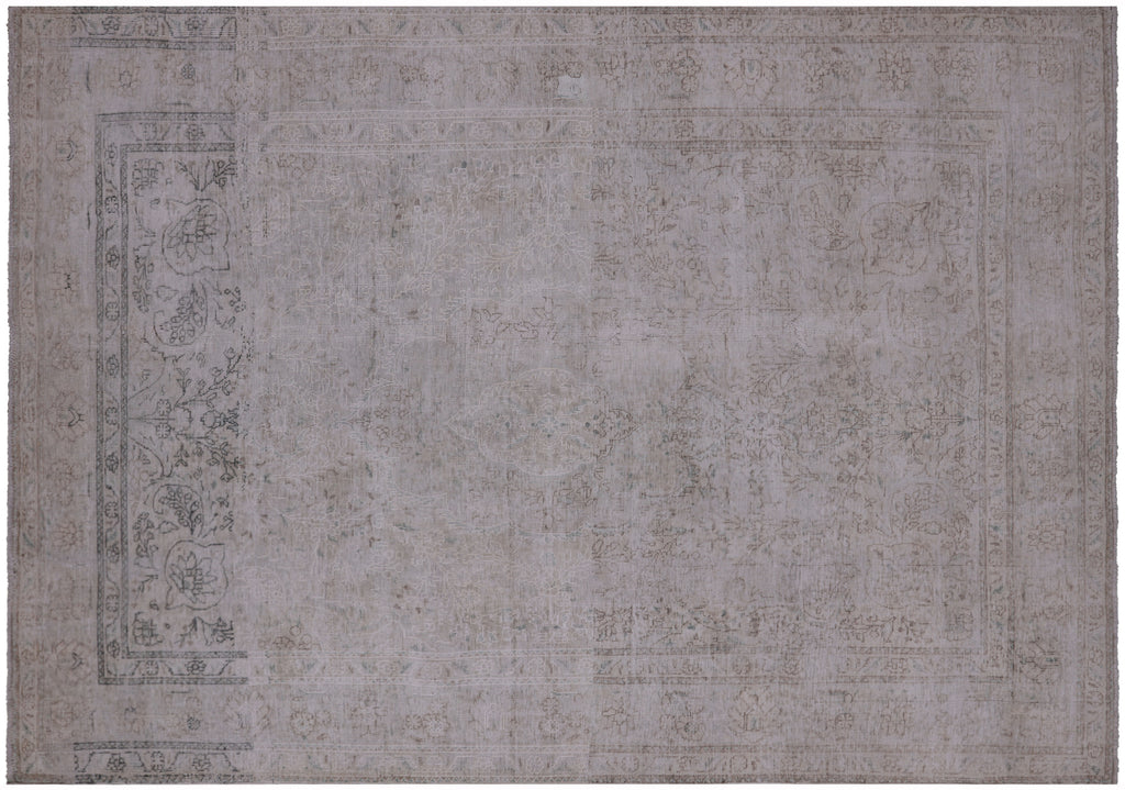 Ivory Persian Vintage White Wash Area Rug 6' 8" X 9' 5" - Q4654
