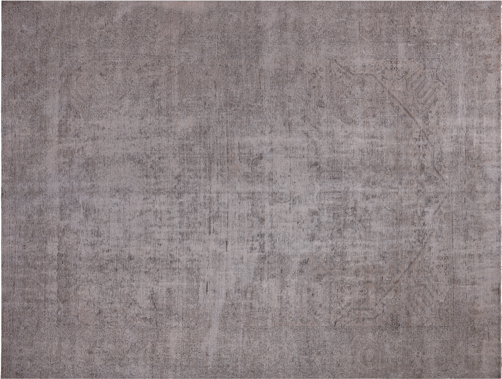 SUPER SALE 9' 4" X 12' 7" Persian Vintage White Wash Hand Knotted Rug - Q4674
