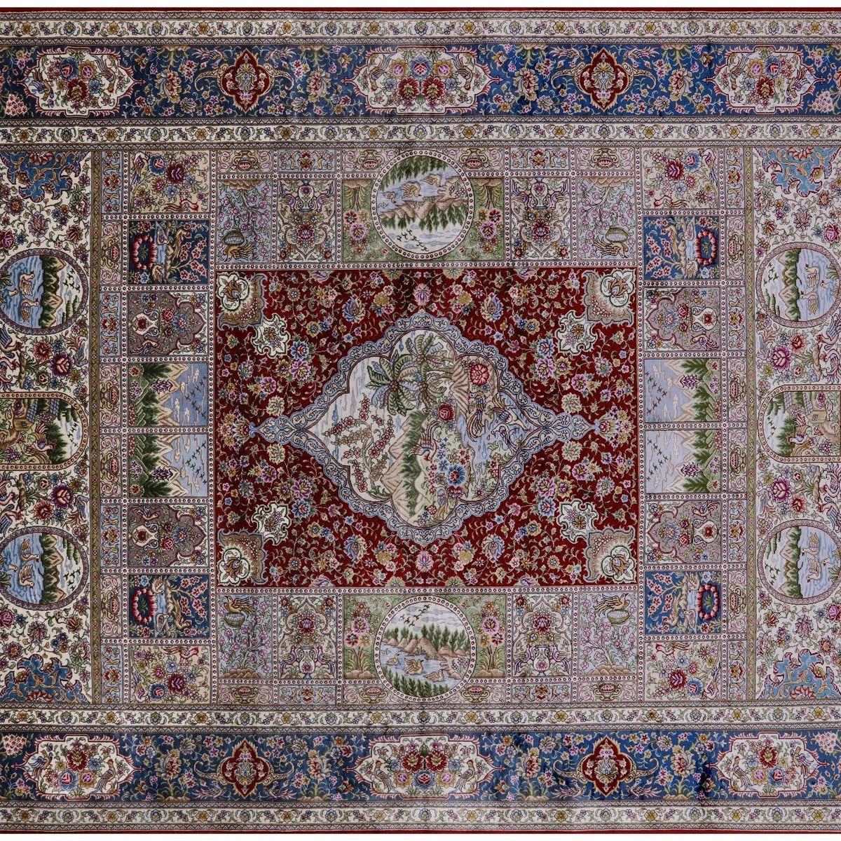 Hi End Rugs 100% Silk High End Persian Hand Knotted Rug 6' 0