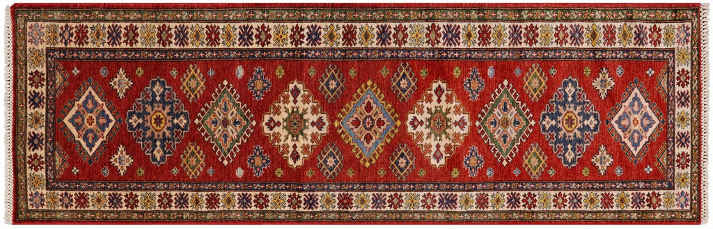 Runner Hand Knotted Super Kazak Wool Rug - Manhattan Rugs