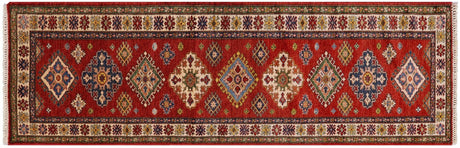 Runner Hand Knotted Super Kazak Wool Rug - Manhattan Rugs