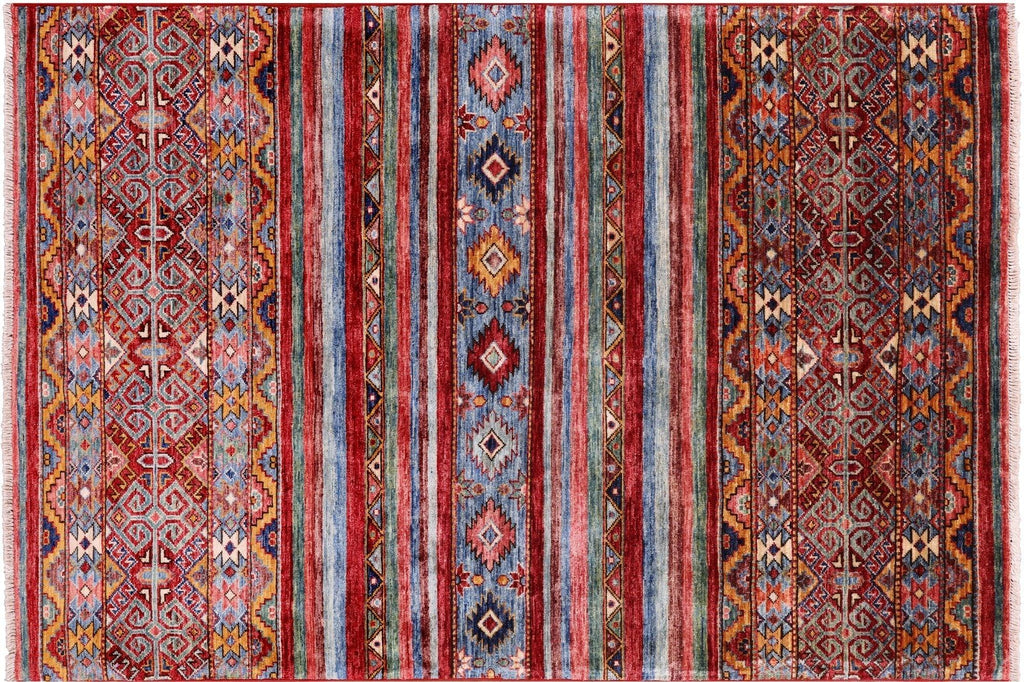 Hand Knotted Khorjin Super Kazak Wool Rug - Manhattan Rugs
