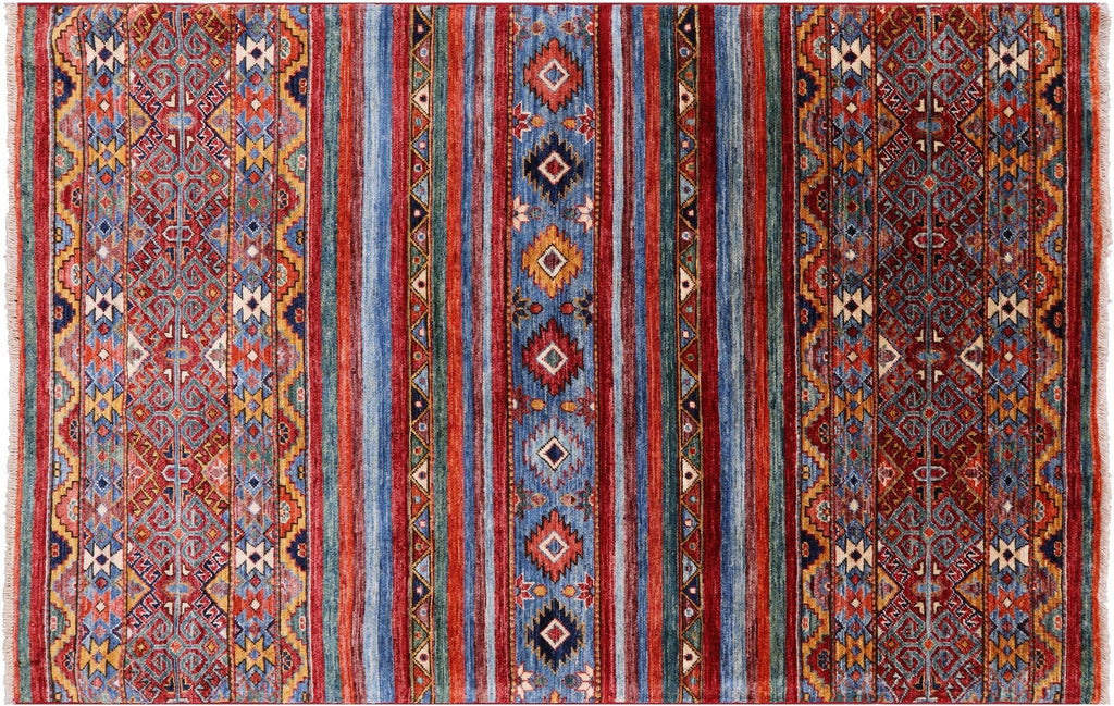 Hand-Knotted Khorjin Super Kazak Rug - Manhattan Rugs