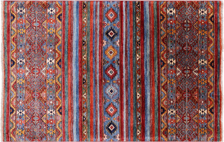 Hand-Knotted Khorjin Super Kazak Rug - Manhattan Rugs