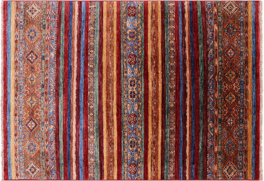 Hand-Knotted Super Kazak Khorjin Wool Rug - Manhattan Rugs