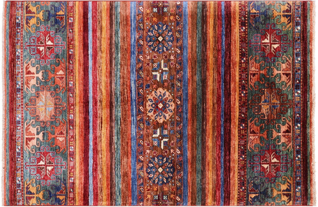 Super Kazak Khorjin Hand Knotted Rug - Manhattan Rugs