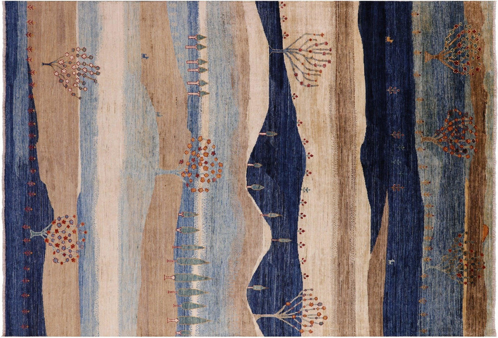 Tribal Persian Gabbeh Hand Knotted Wool Rug - Manhattan Rugs