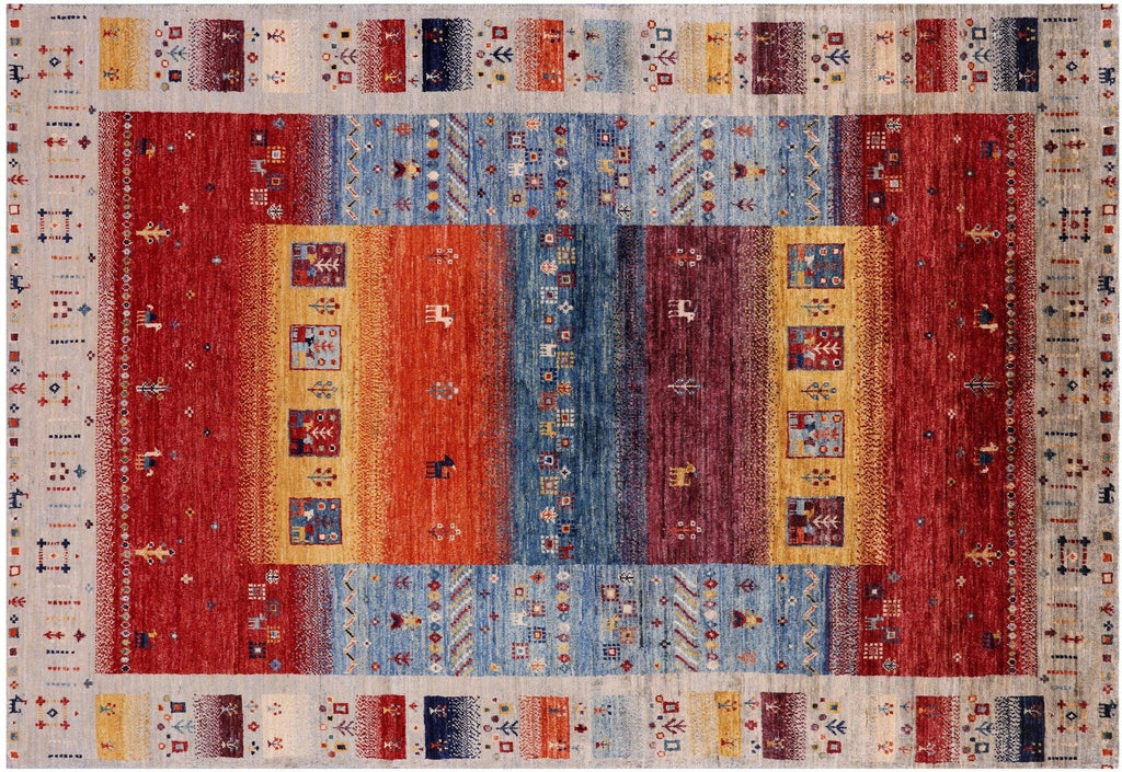Persian Gabbeh Tribal Hand-Knotted Rug - Manhattan Rugs