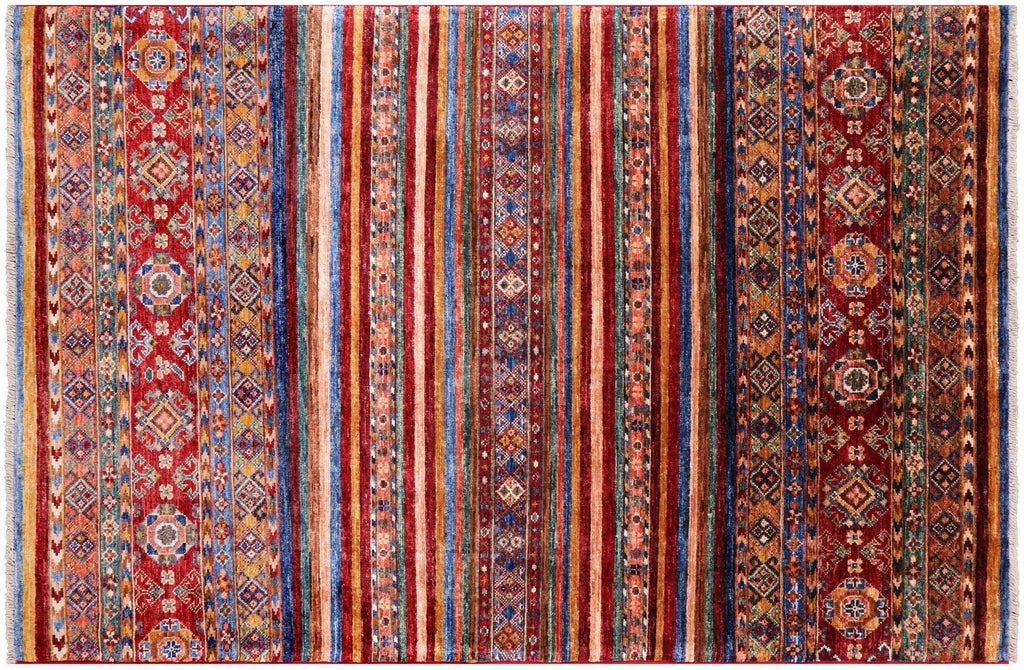 Hand-Knotted Super Kazak Khorjin Wool Rug - Manhattan Rugs