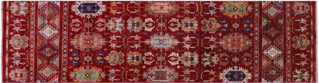 Runner Super Kazak Khorjin Hand Knotted Rug - Manhattan Rugs