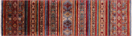 Runner Khorjin Super Kazak Hand-Knotted Rug - Manhattan Rugs