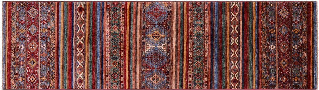 Runner Khorjin Super Kazak Hand-Knotted Rug - Manhattan Rugs