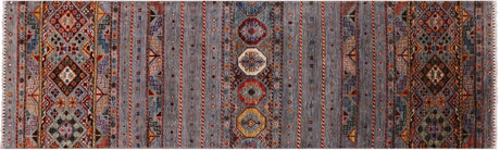 Runner Khorjin Super Kazak Hand-Knotted Rug - Manhattan Rugs