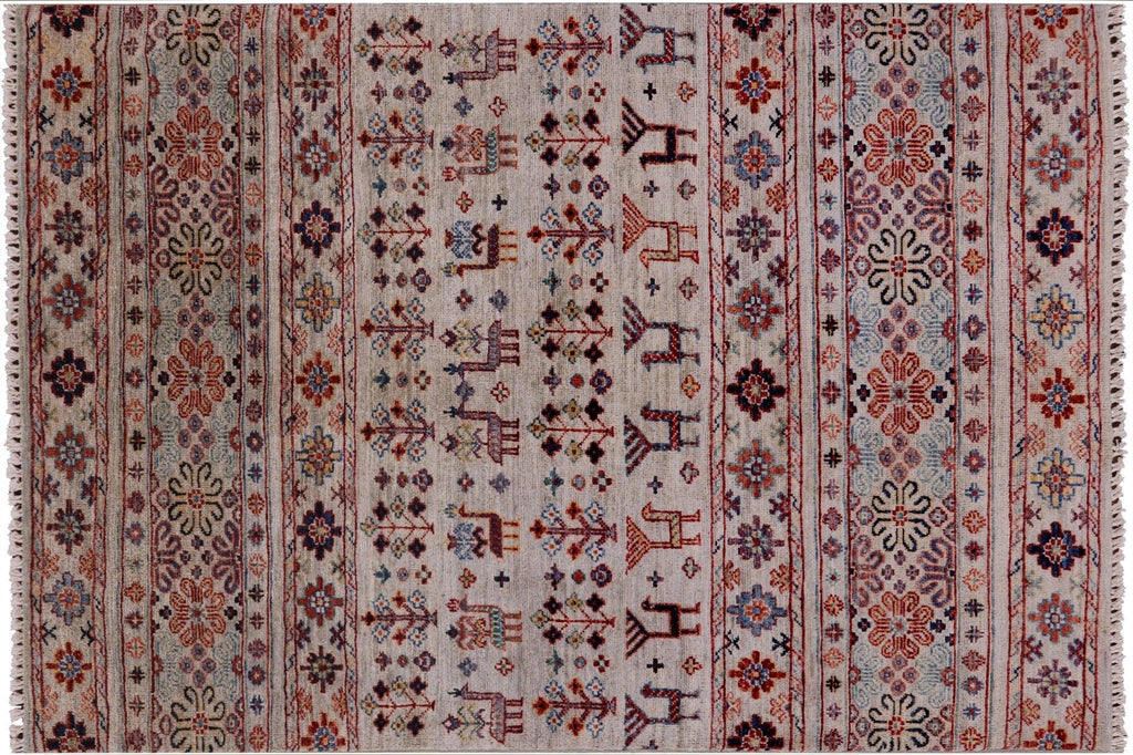 Tribal Persian Gabbeh Hand-Knotted Wool Rug - Manhattan Rugs