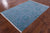 Blue 4' 2" X 6' 1" William Morris Hand-Knotted Wool Rug - Q5891