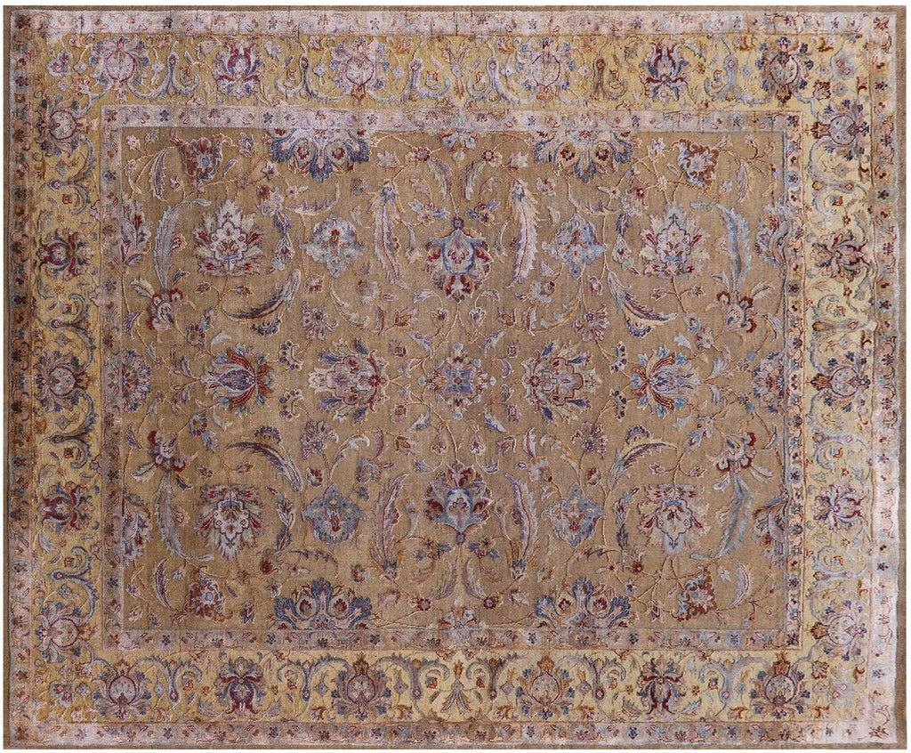 Wool & Silk Persian Tabriz Hand Knotted Rug - Manhattan Rugs