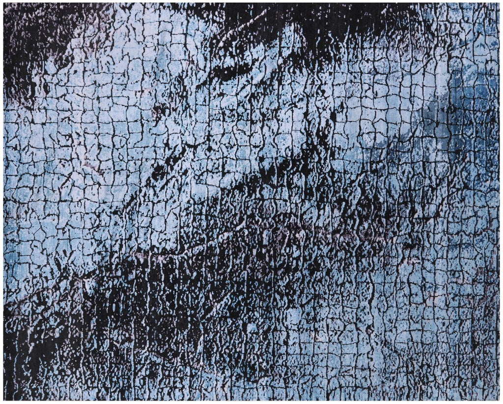 Abstract Hand Knotted Wool & Silk Rug - Manhattan Rugs