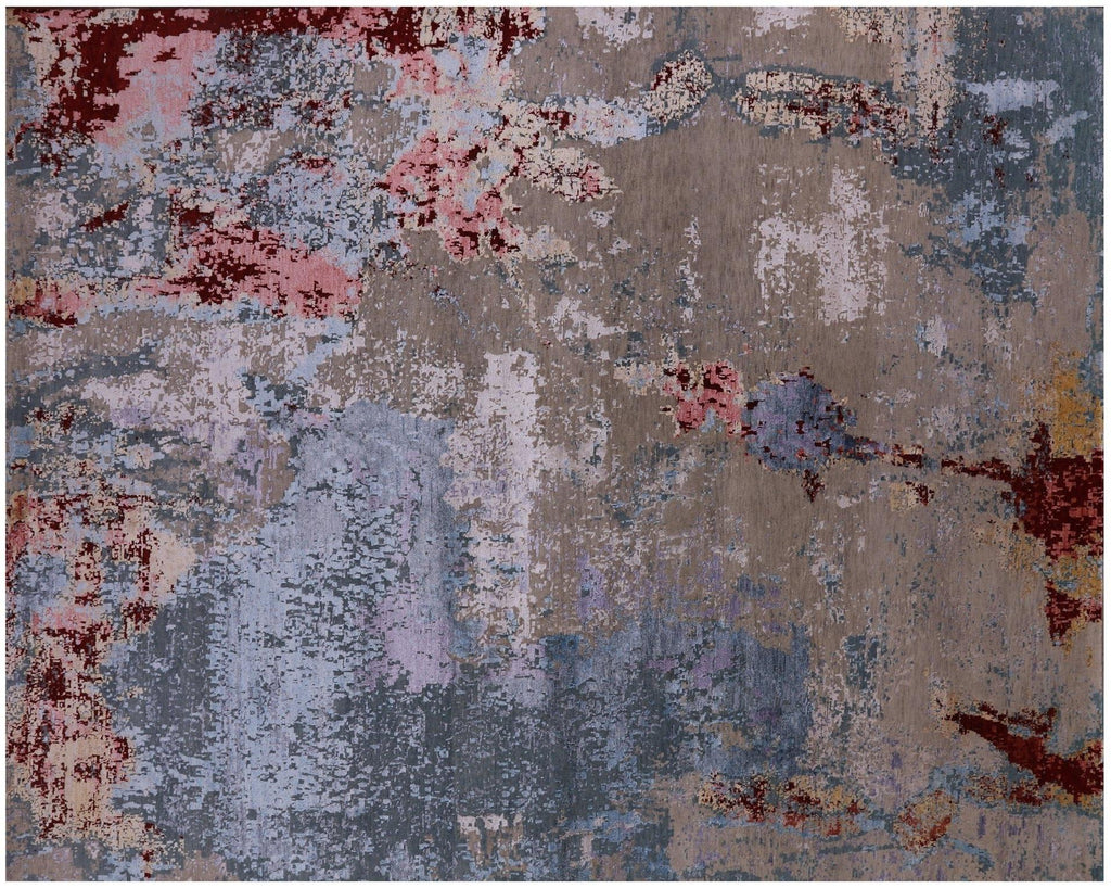 Handmade Abstract Wool & Silk Rug - Manhattan Rugs