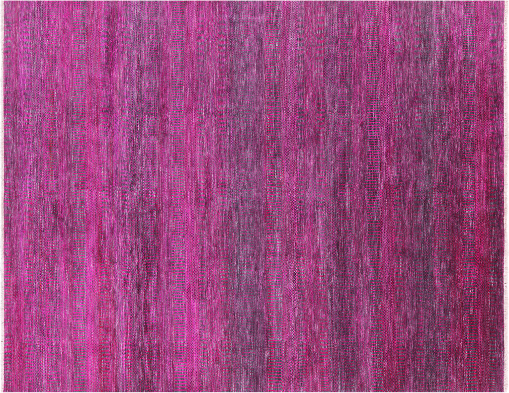 Pink 7' 11" X 9' 10" Super Savannah Gabbeh Handmade Wool & Silk Rug - Q6064