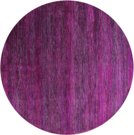 Round Gabbeh Savannah Grass Wool & Silk Hand Knotted Rug - Manhattan Rugs