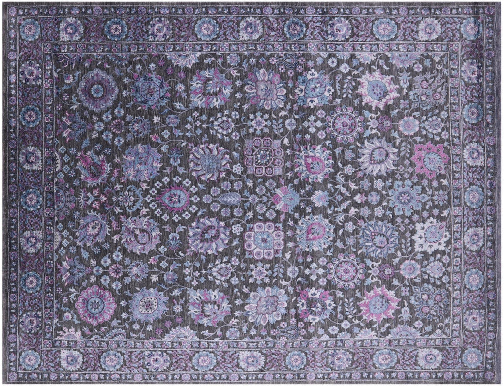 Persian Tabriz Hand-Knotted Wool & Silk Rug - Manhattan Rugs