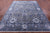 SUPER SALE Grey Wool & Silk Persian Tabriz Hand Knotted Rug 7' 11" X 10' 1" - Q6073