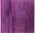 Purple 8' Square Super Savannah Gabbeh Hand Knotted Wool & Silk Rug - Q6091