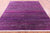 Purple 8' Square Super Savannah Gabbeh Hand Knotted Wool & Silk Rug - Q6091