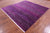 Purple 8' Square Super Savannah Gabbeh Hand Knotted Wool & Silk Rug - Q6091