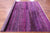 Purple 8' Square Super Savannah Gabbeh Hand Knotted Wool & Silk Rug - Q6091