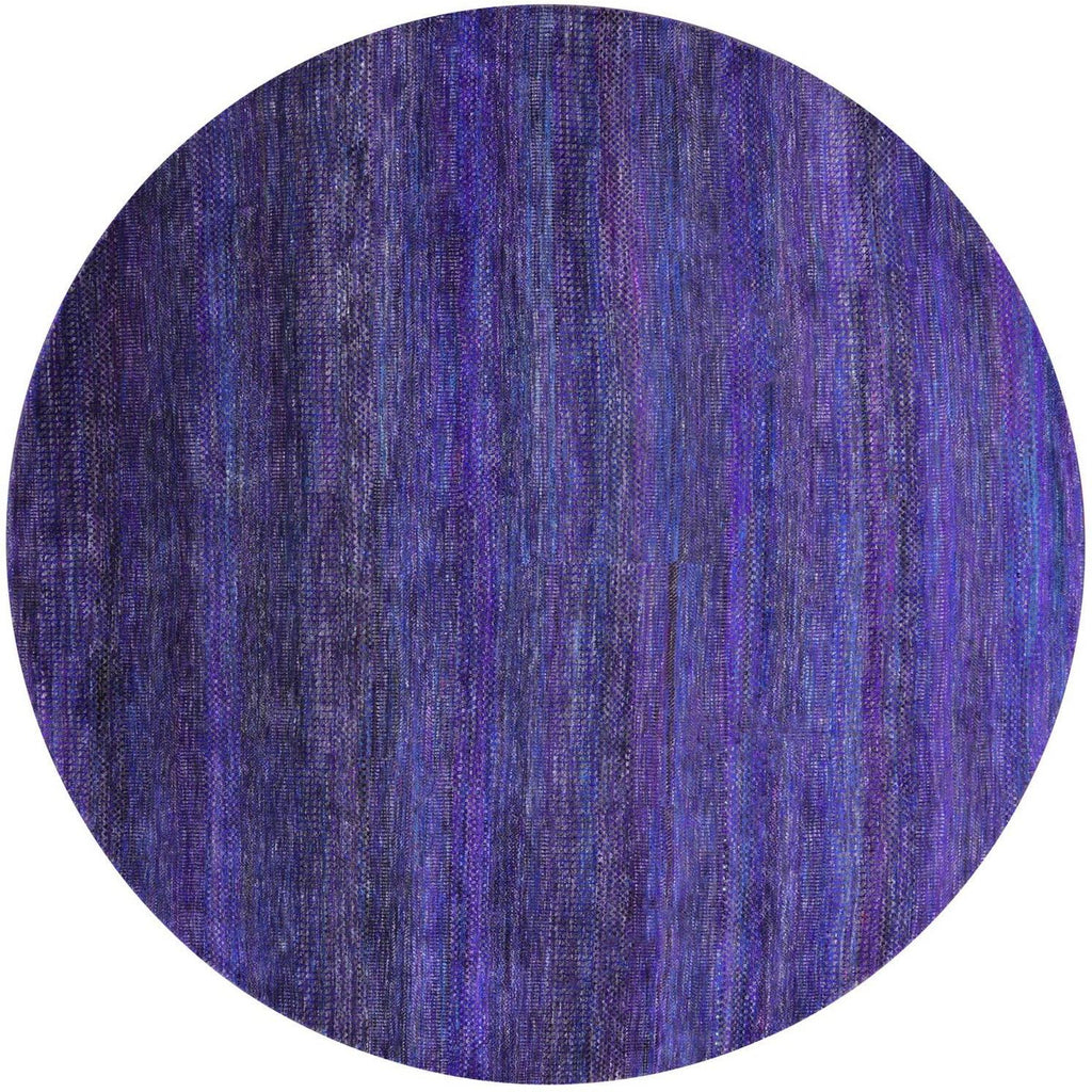 Round Savannah Grass Gabbeh Wool & Silk Hand Knotted Rug - Manhattan Rugs