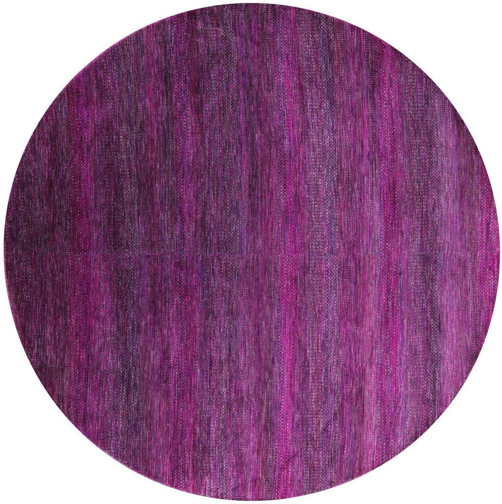 Round Wool & Silk Savannah Grass Gabbeh Hand-Knotted Rug - Manhattan Rugs