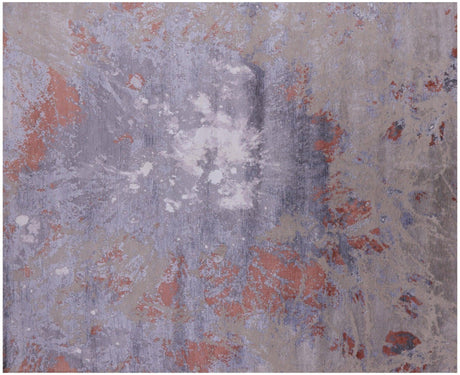 Handmade Wool & Silk Abstract Area Rug - Manhattan Rugs