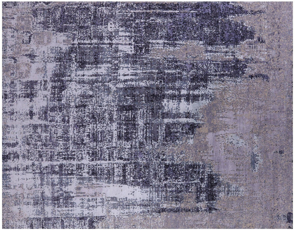 Abstract Hand-Knotted Wool & Silk Rug - Manhattan Rugs