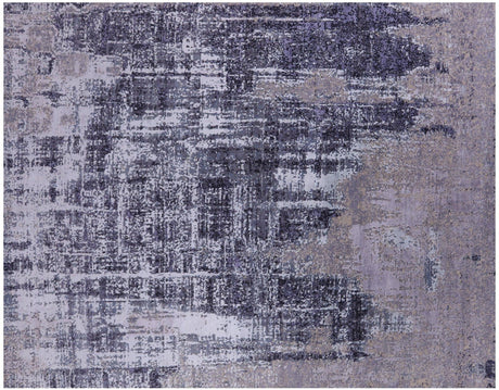 Abstract Hand-Knotted Wool & Silk Rug - Manhattan Rugs