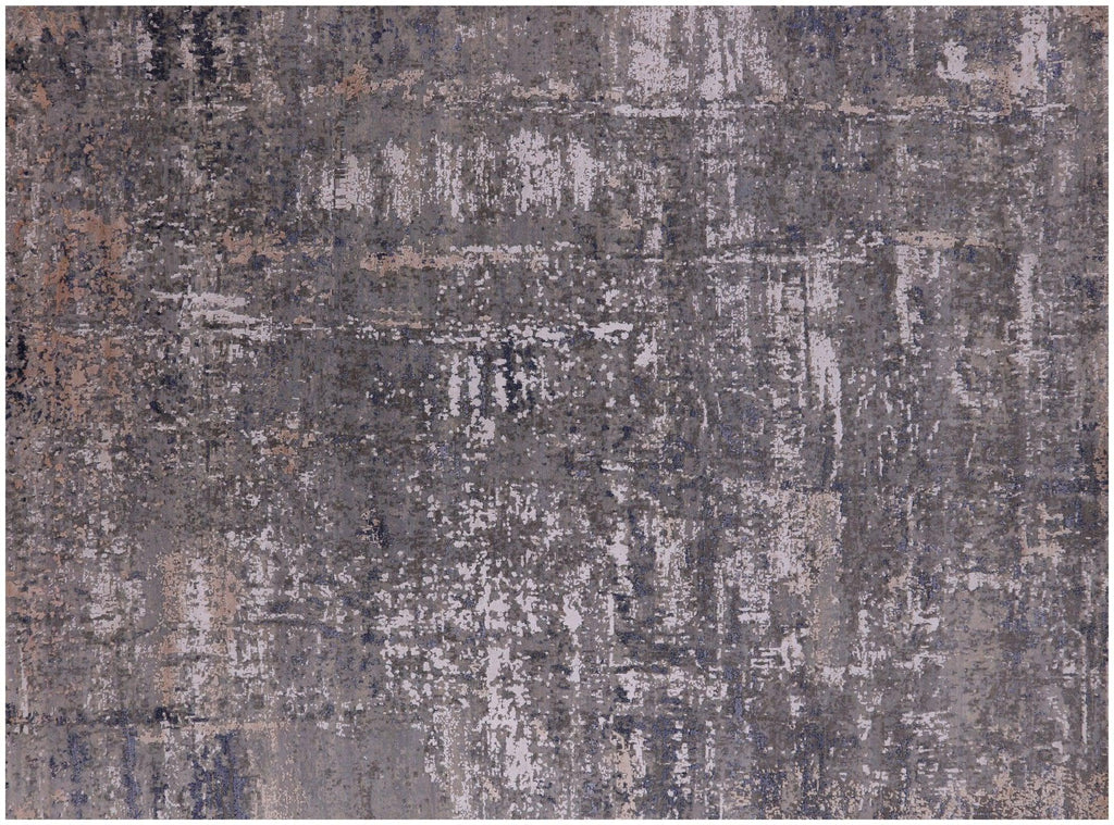 Abstract Wool & Silk Handmade Rug - Manhattan Rugs