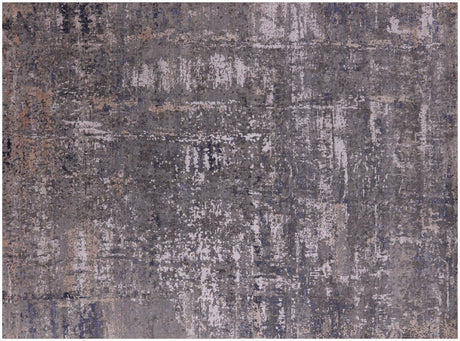 Abstract Wool & Silk Handmade Rug - Manhattan Rugs