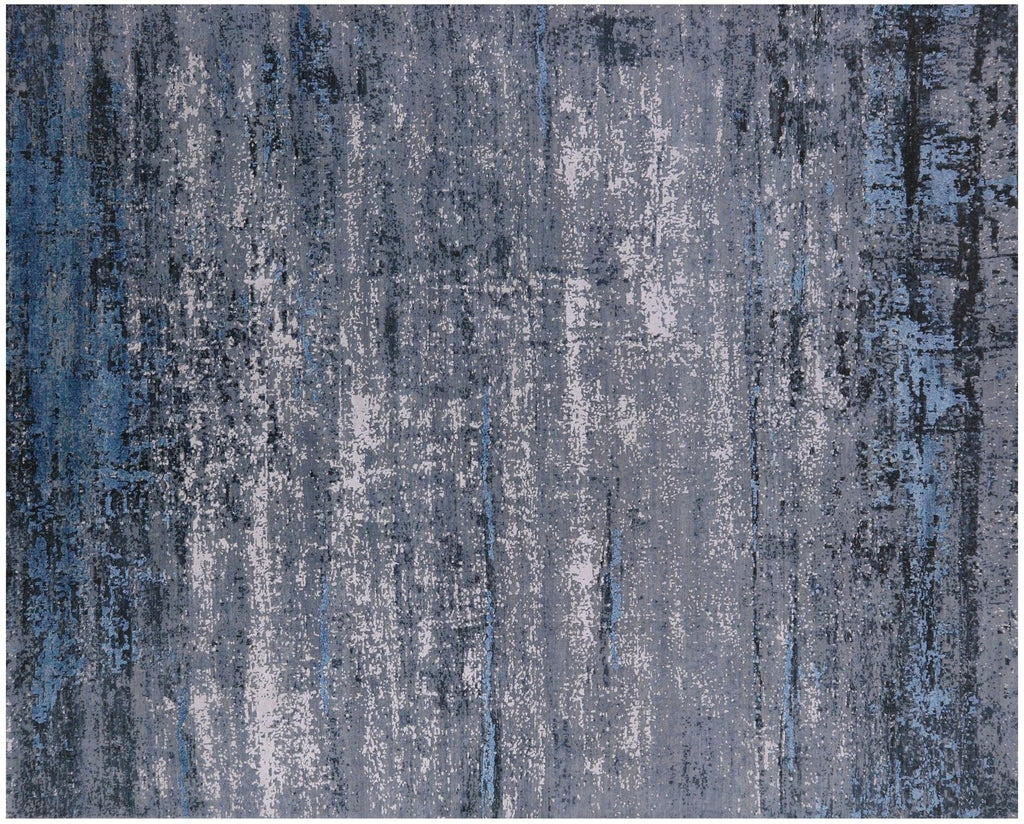 Wool & Silk Abstract Hand Knotted Rug - Manhattan Rugs