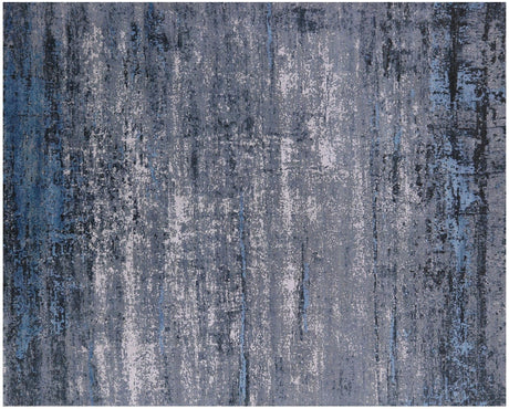 Wool & Silk Abstract Hand Knotted Rug - Manhattan Rugs