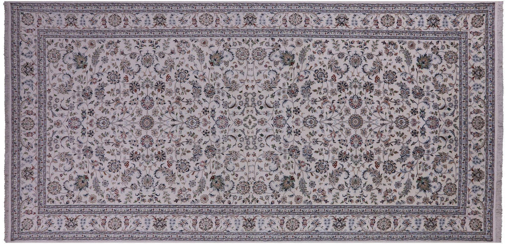 Hand-Knotted Persian Nain Wool & Silk Rug - Manhattan Rugs