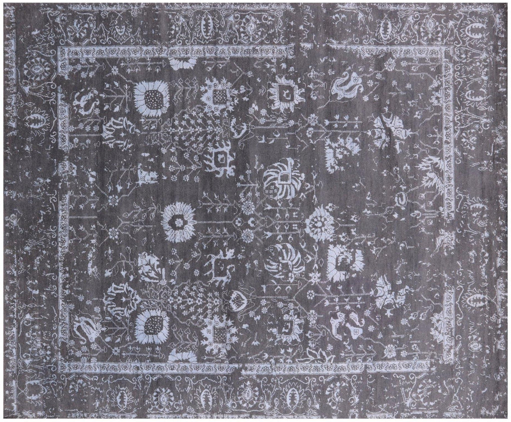 Persian Tabriz Wool & Silk Hand-Knotted Rug - Manhattan Rugs