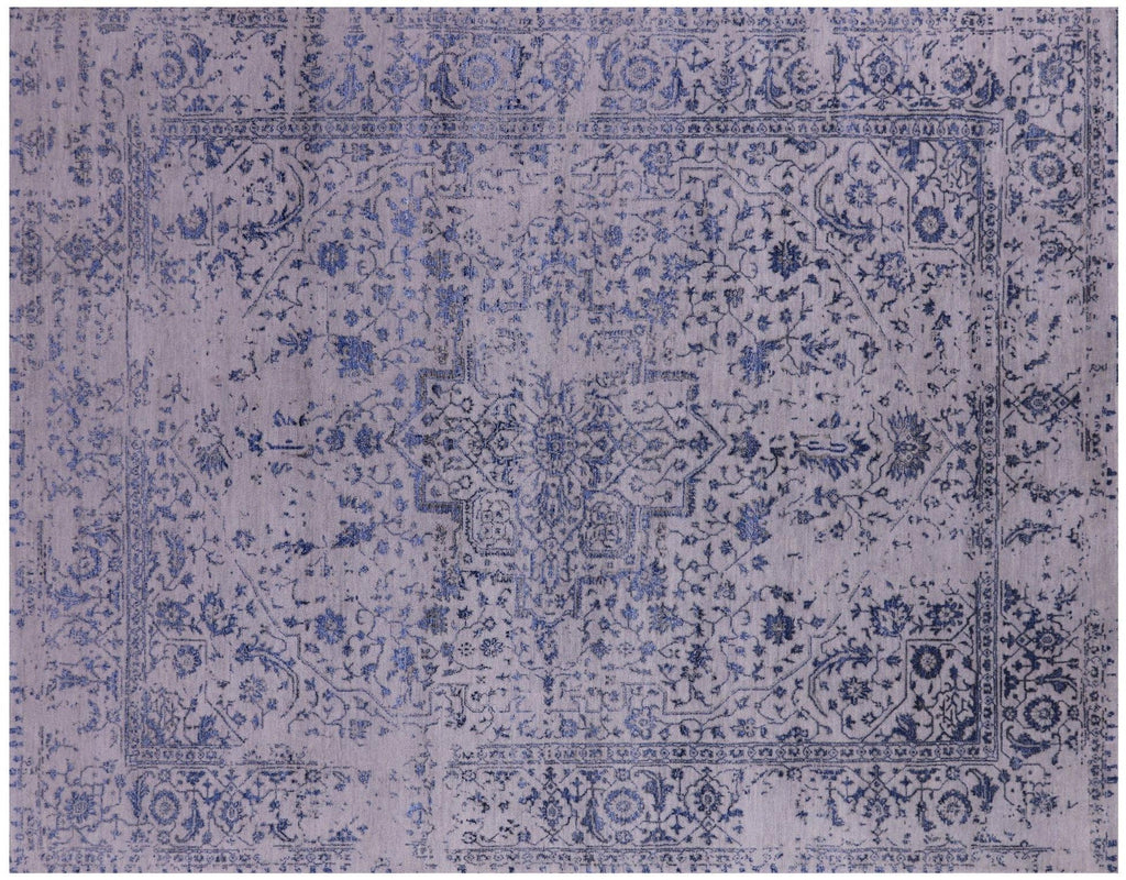 Persian Heriz Serapi Wool & Silk Hand Knotted Rug - Manhattan Rugs
