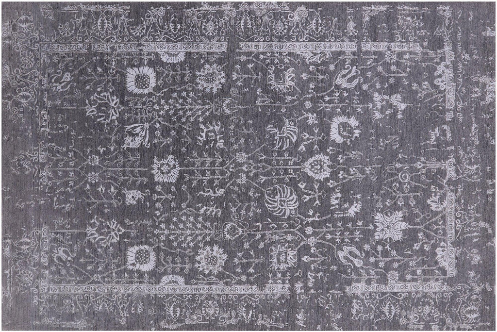Persian Tabriz Hand Knotted Wool & Silk Rug - Manhattan Rugs
