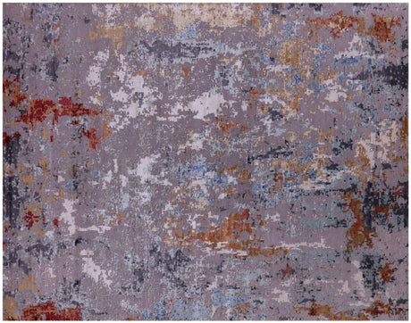 Abstract Hand Knotted Wool & Silk Rug - Manhattan Rugs