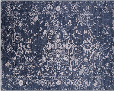 Wool & Silk Persian Heriz Serapi Hand Knotted Rug - Manhattan Rugs