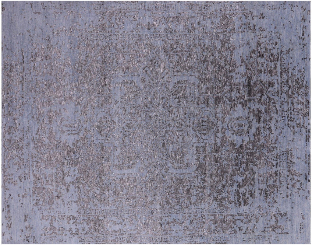Persian Fine Heriz Serapi Wool & Silk Hand Knotted Rug - Manhattan Rugs