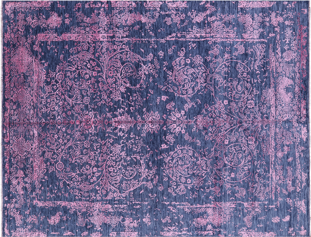 SUPER SALE 9' 1" X 12' 1" Handmade Persian Wool & Silk Rug - Q6264