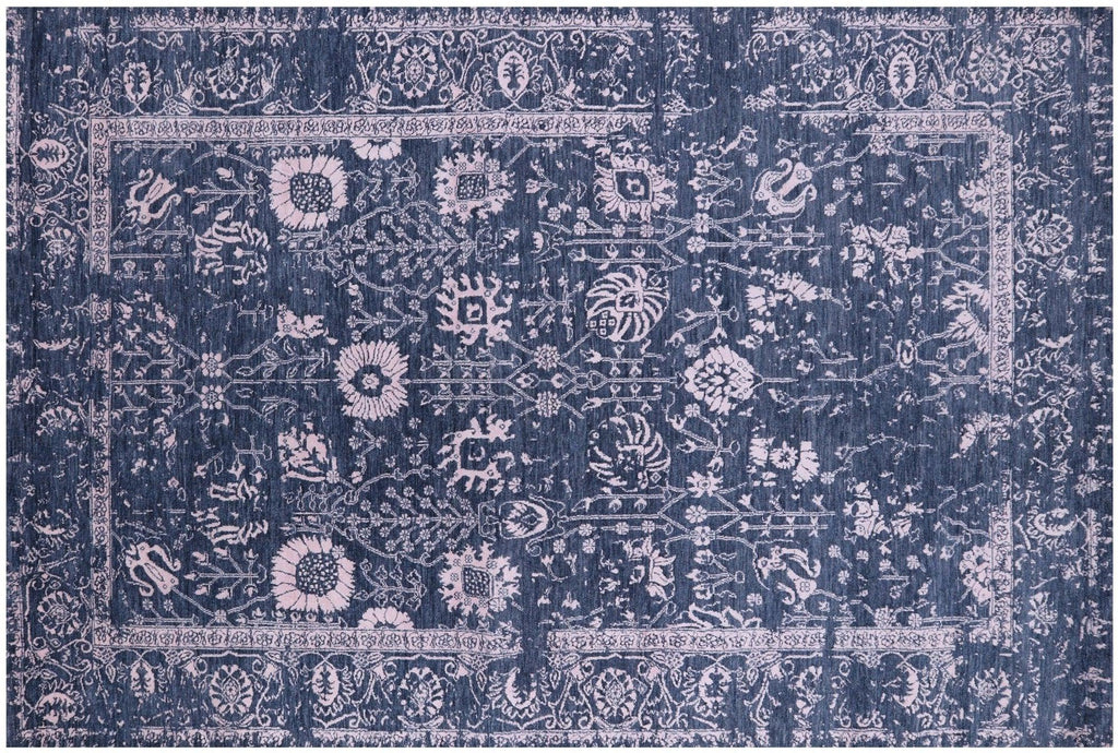 Persian Tabriz Wool & Silk Hand-Knotted Rug - Manhattan Rugs