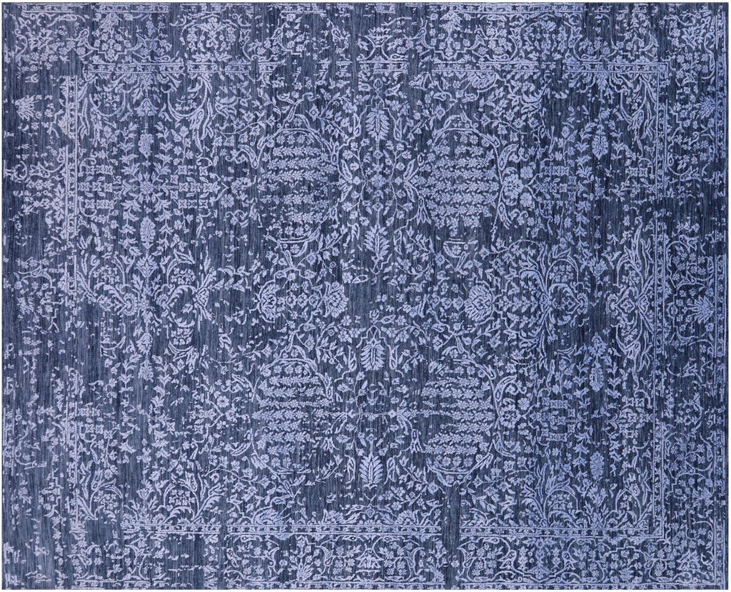 Hand Knotted Wool & Silk Modern Persian Rug - Manhattan Rugs