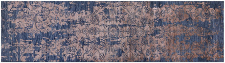 Runner Wool & Silk Persian Modern Hand-Knotted Rug - Manhattan Rugs